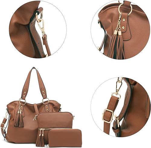 Miniatura 7 de Juego de carteras y carteras para mujer, bolso grande con cartera, 3 unidades