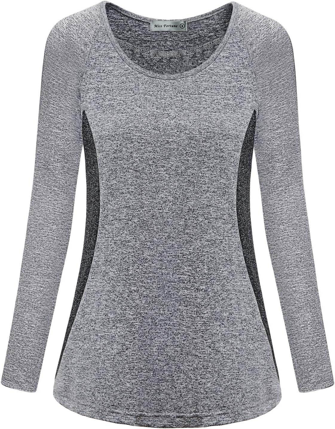 MISS FORTUNE Active Wear Yoga Top Cool Dry Workout Shirt Exercise Clothes