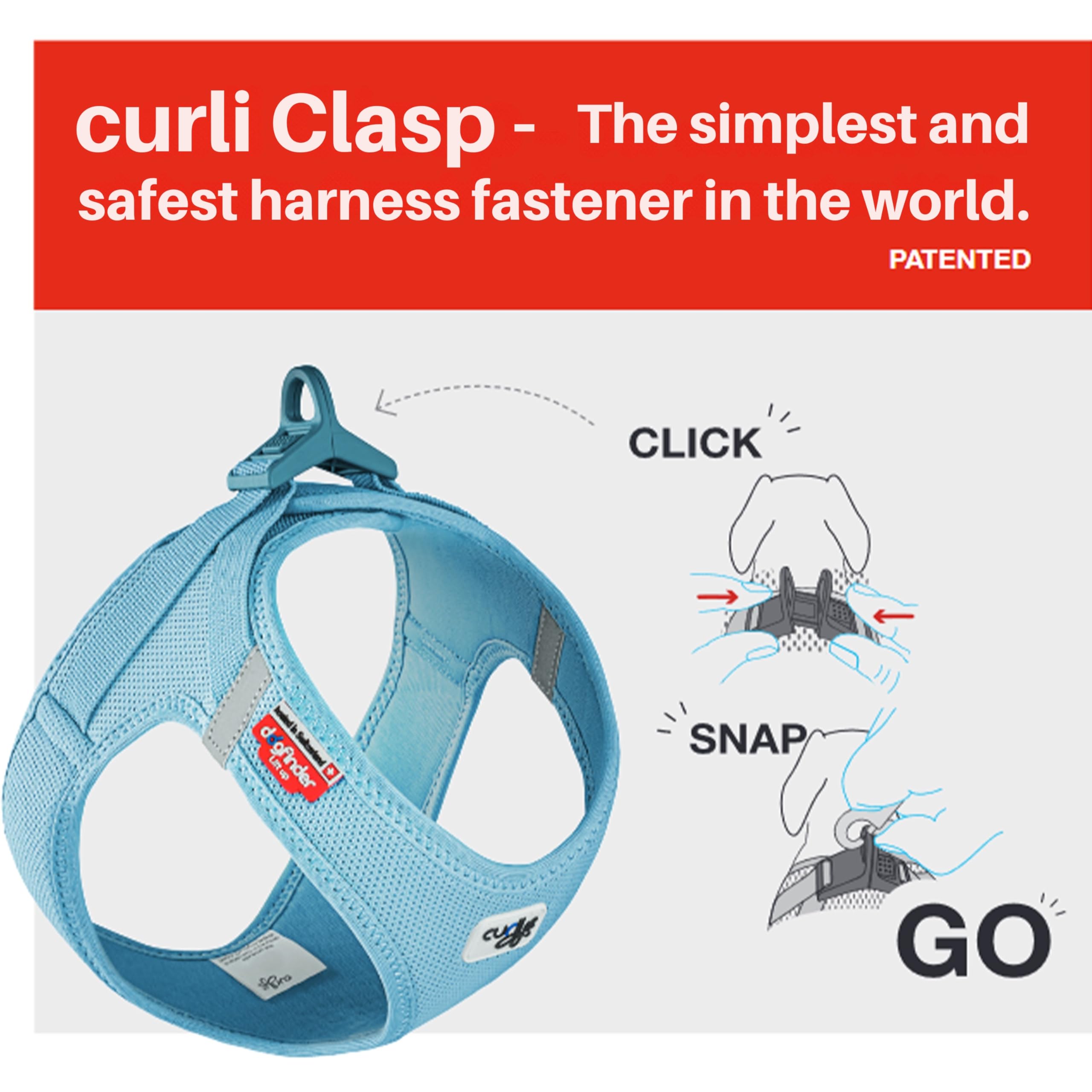 Alpine curli Clasp Vest Harness Light Gray XS