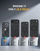 Vista 796 de Miracase Funda magnética para iPhone 14 de 6.1 pulgadas, protector de pantalla de vidrio templado integrado + protector de lente, compatible