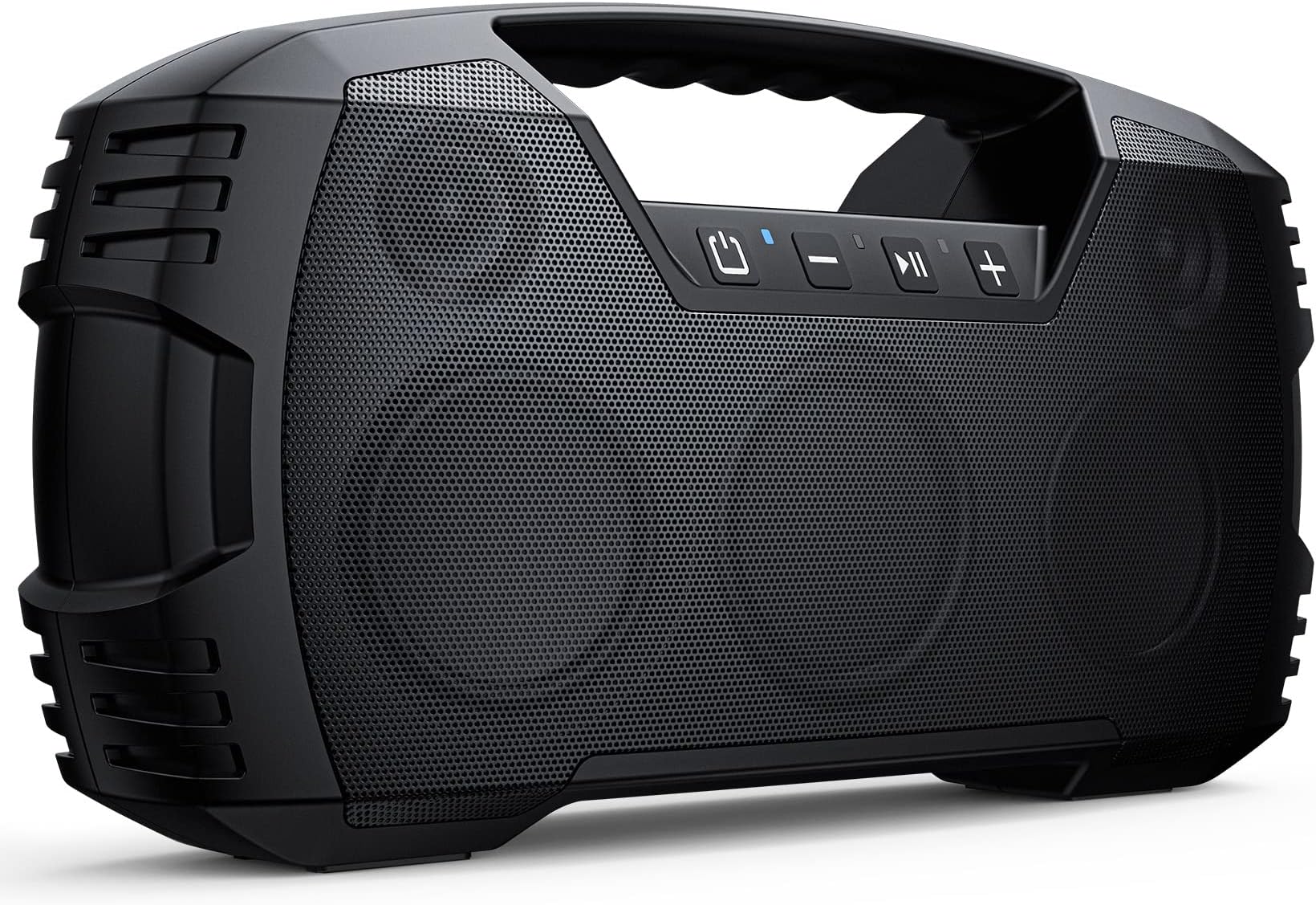 IPX7 Waterproof Outdoor Bluetooth Speaker, Wireless, 60W Power, 32H Playtime, Floating Design, Deep Bass & Loud Stereo Sound, Portable with Handle, Rugged for Pool, Beach, Kayaking, Hiking, Black