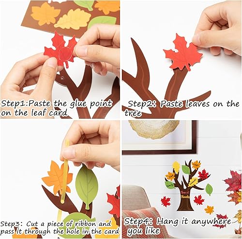 Miniatura 8 de Haooryx Paquete de 28 manualidades de cruz cristiana de otoño, haz tu propio adorno colgante de cruz religiosa de Acción de Gracias, manualidades