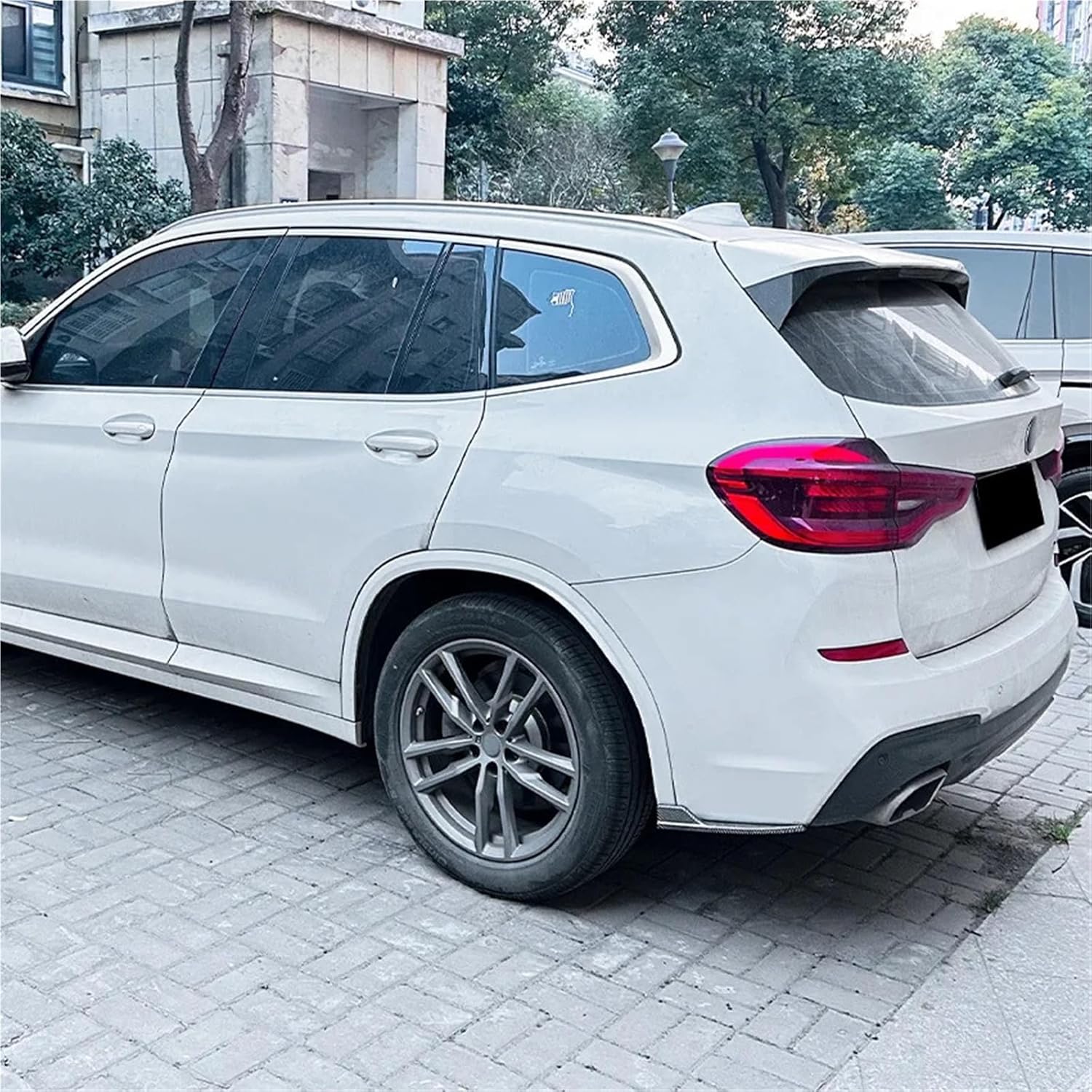 Car Rear Bumper Lip Diffuser Side Splitter Spoiler Body Kit ，Compatible for BMW X3 G01 M Sport 2018 2019 2020 2021(Carbon Look)