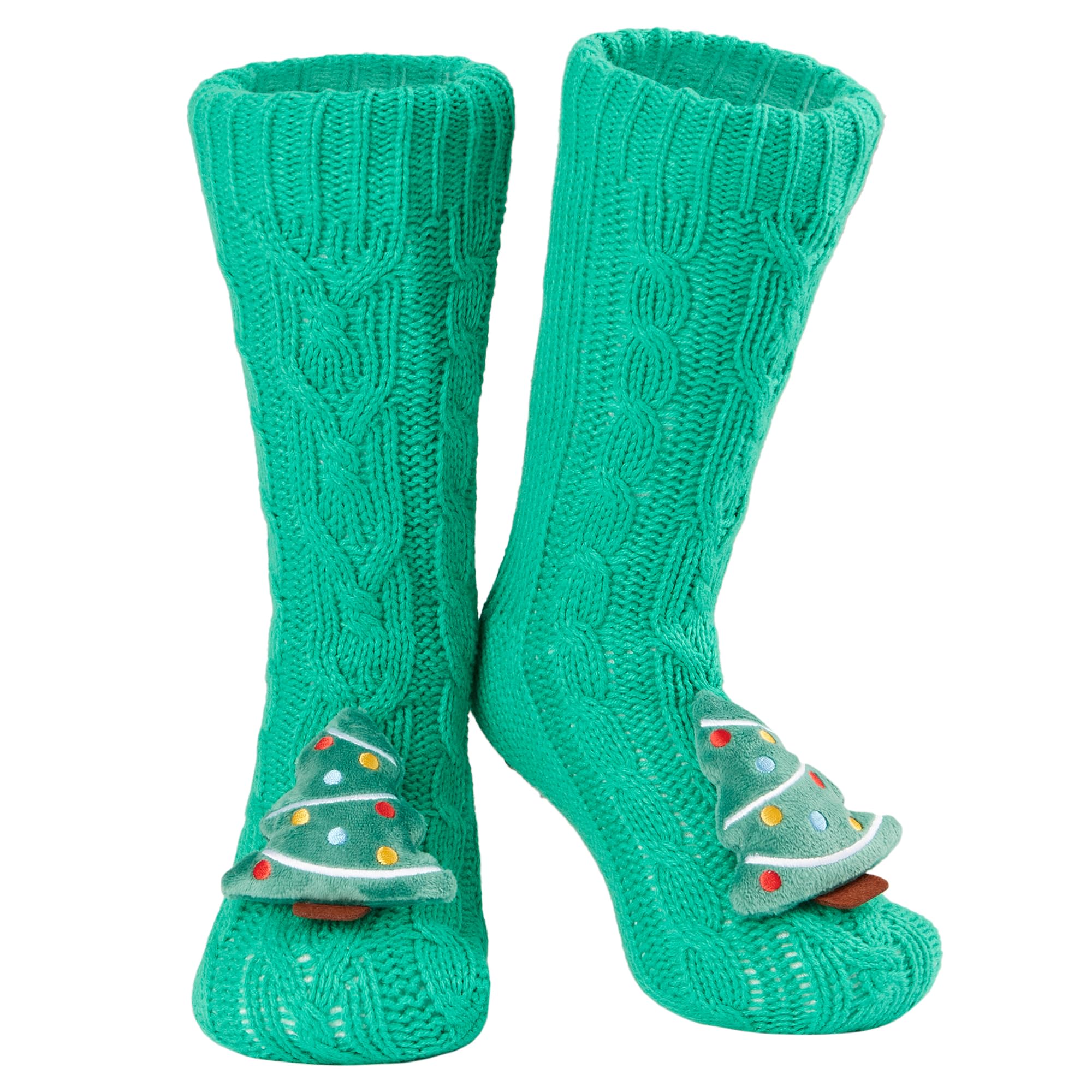 Citycomfort Women's Multicolor Christmas Tree Slipper Socks