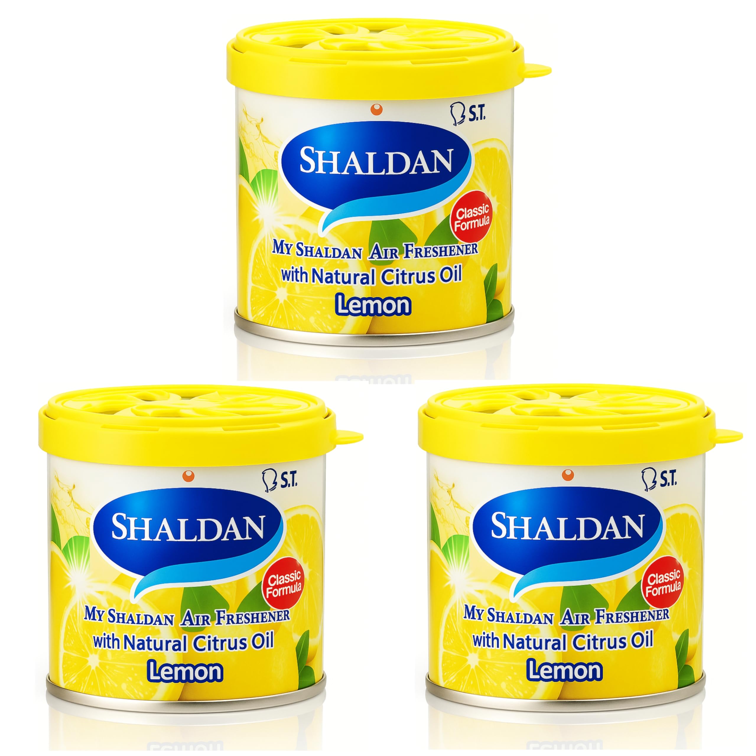 My Shaldan Lemon Car and Home Air Freshener (80 g, Pack of 3)
