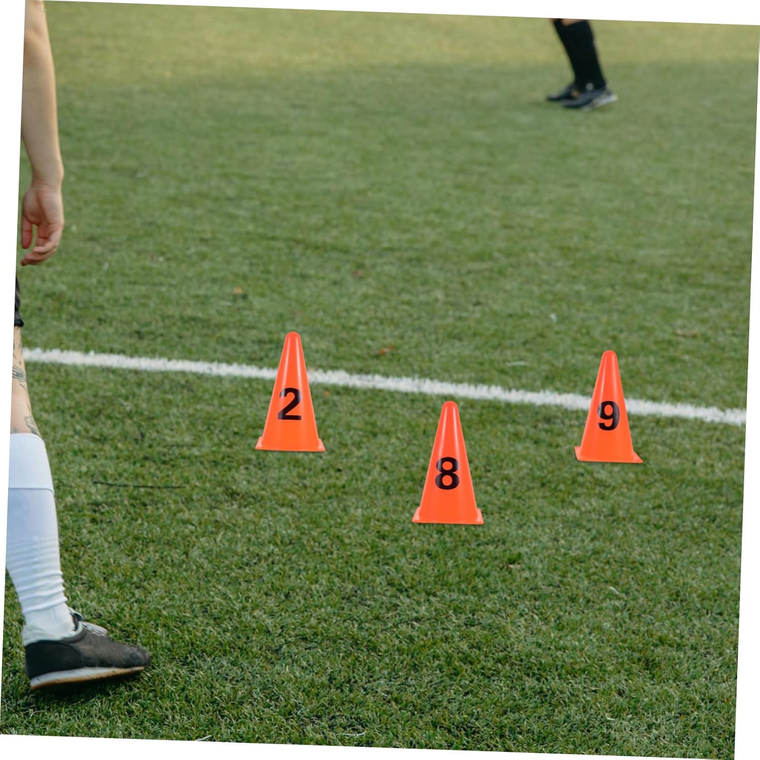 POPETPOP Soccer Training Set Digital Logo Cones 15 Pack Field Markers Basketball Agility Equipment Outdoor Sports Practice Cones