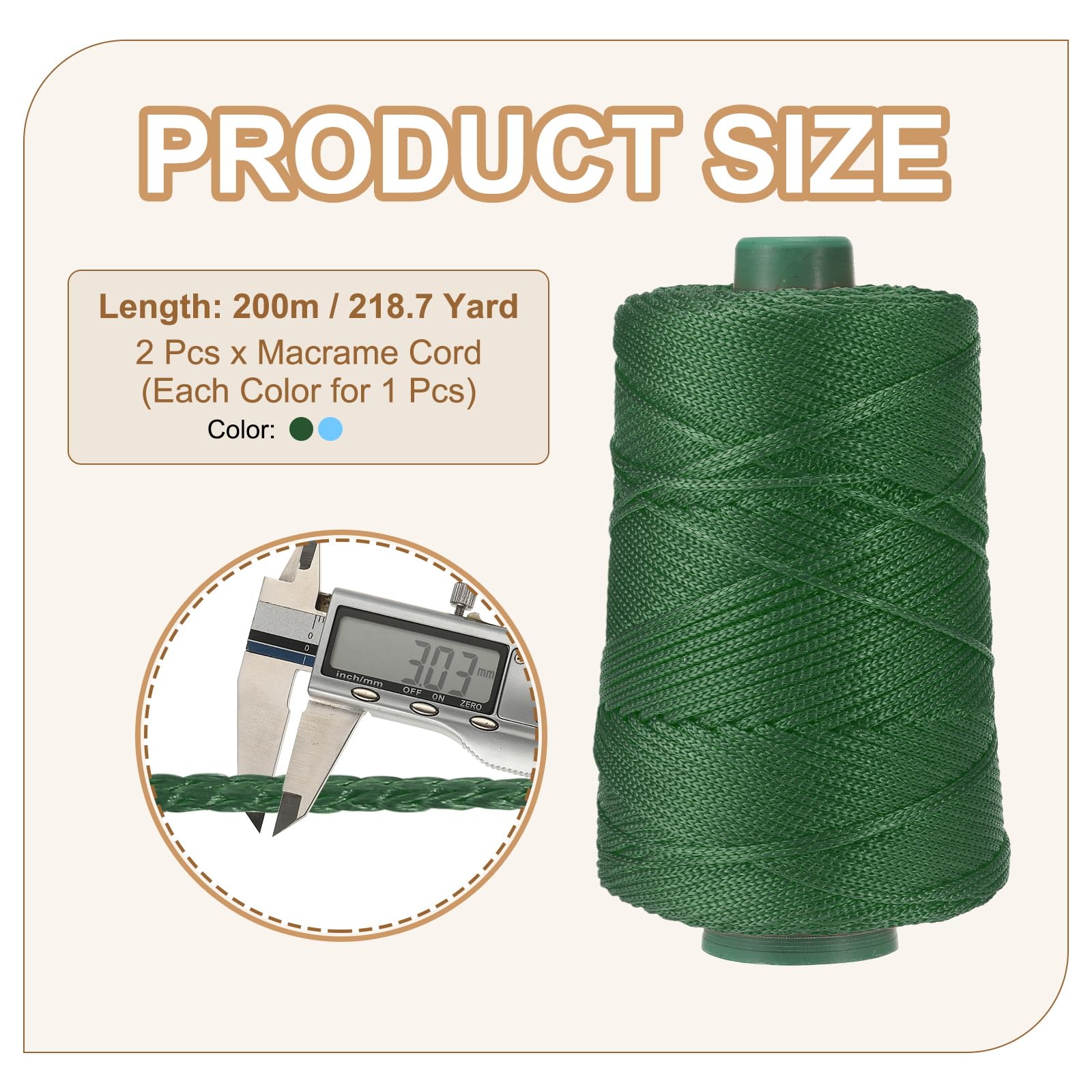 YELARXI Polyester Macrame Cord - Image 2