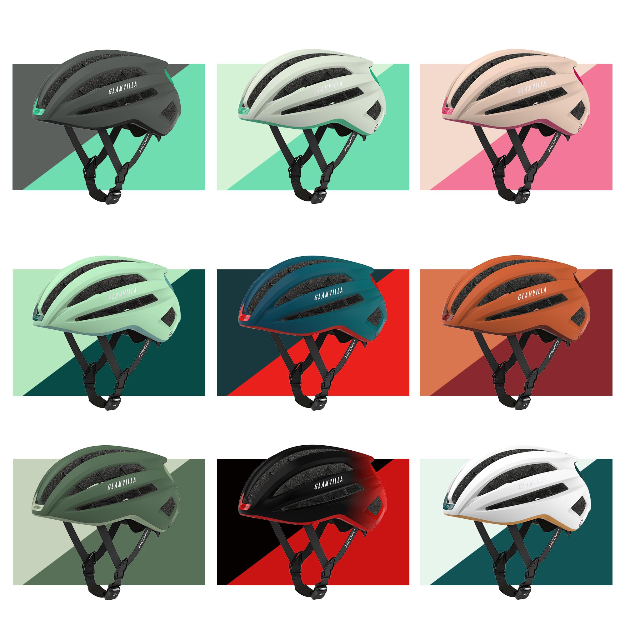 Casco da bici da corsa per uomo e donna, da città, da trekking, professionale, ultra leggero, ventilato, con fibbia magnetica a scheletro