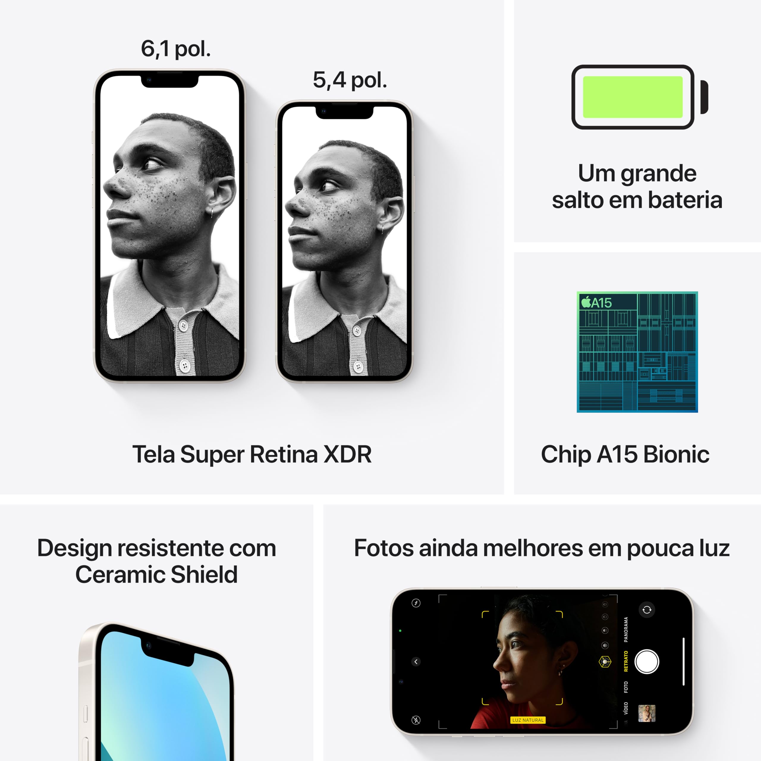 Apple iPhone 13 (256 GB) - Luz das estrelas (Seminovo) | Amazon.com.br