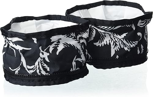 Miniatura 2 de Vera Bradley Paquete de dos cuencos plegables reciclados para mascotas Lighten Up, Viñas de vidrio