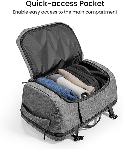 Miniatura 4 de tomtoc Mochila de viaje de 40 L, mochila de mano aprobada por la TSA, mochila de mano resistente al agua, ligera, para negocios, duradera y grande,