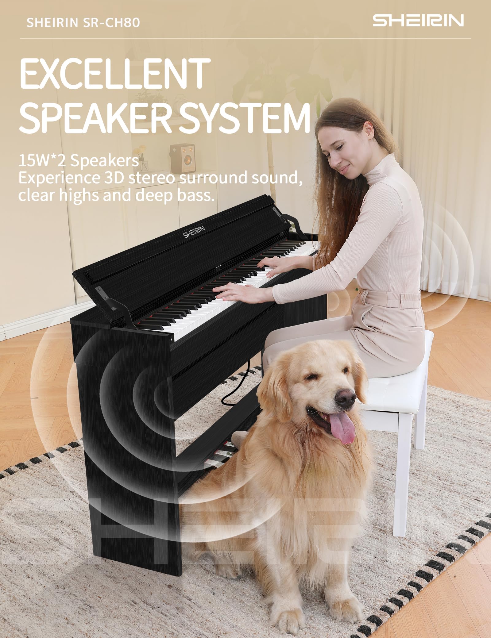 Amazon.com: SHEIRIN Digital Piano 88 Key Weighted Stand Cover