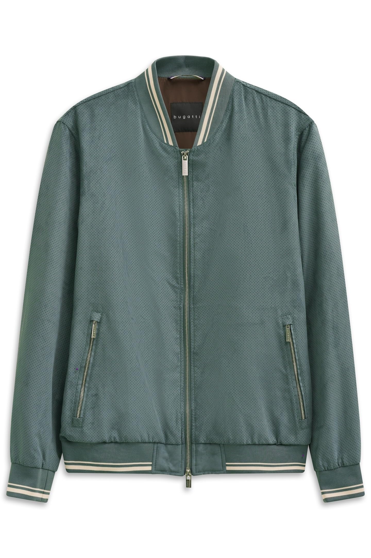 bugatti Herren Collegeblouson 879500-81019 Regular Fit wasserabweisend perforiert sportlicher Collegekragen leicht