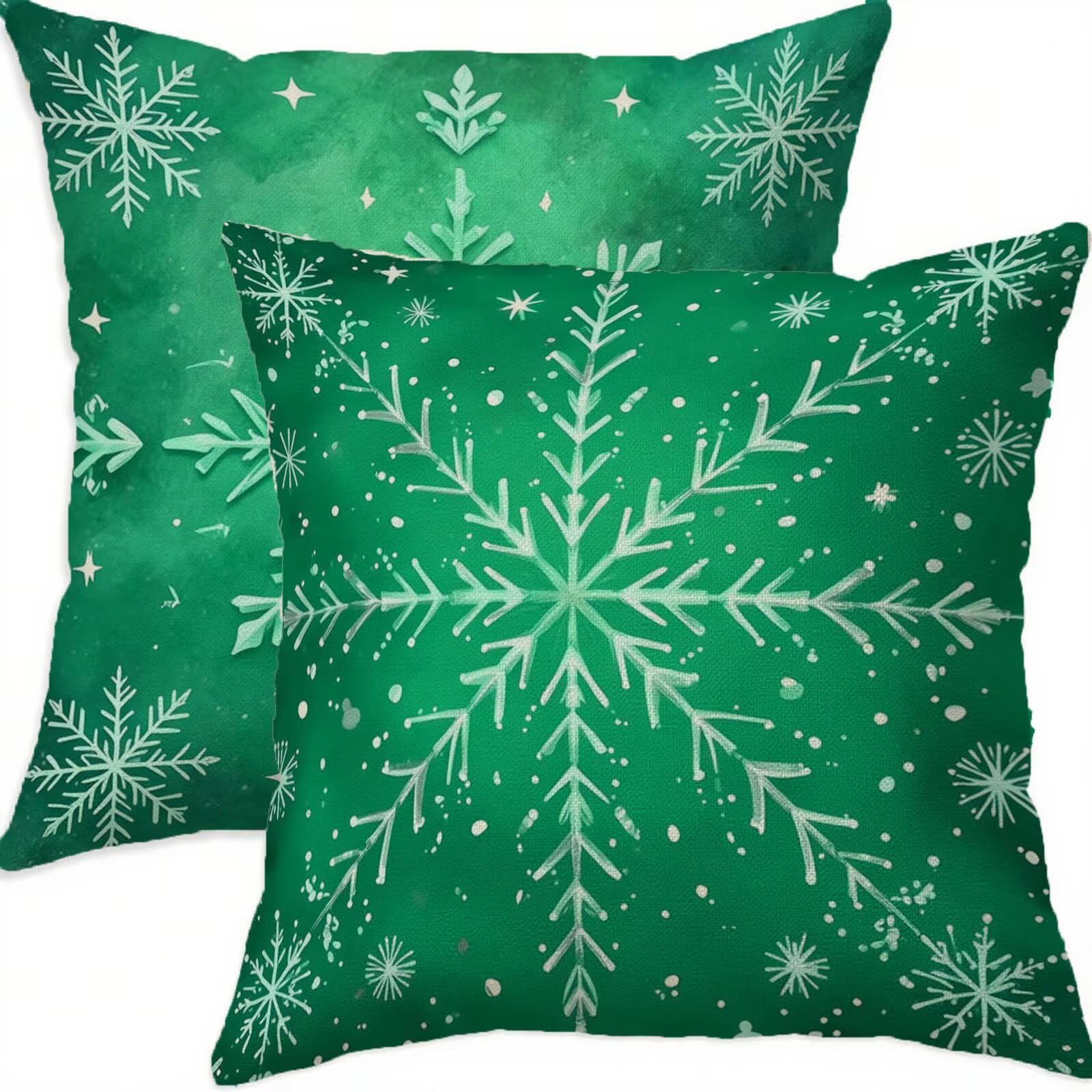 Housse de coussin 65x65cm imperméable anti-tache pour déco de Noël