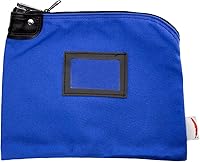Vista 10 de Bolsa de lona con cerradura para efectivo con llaves, bolsa de depósito bancario de 9 x 12 pulgadas con cierre desplegable y tarjetero de Morado