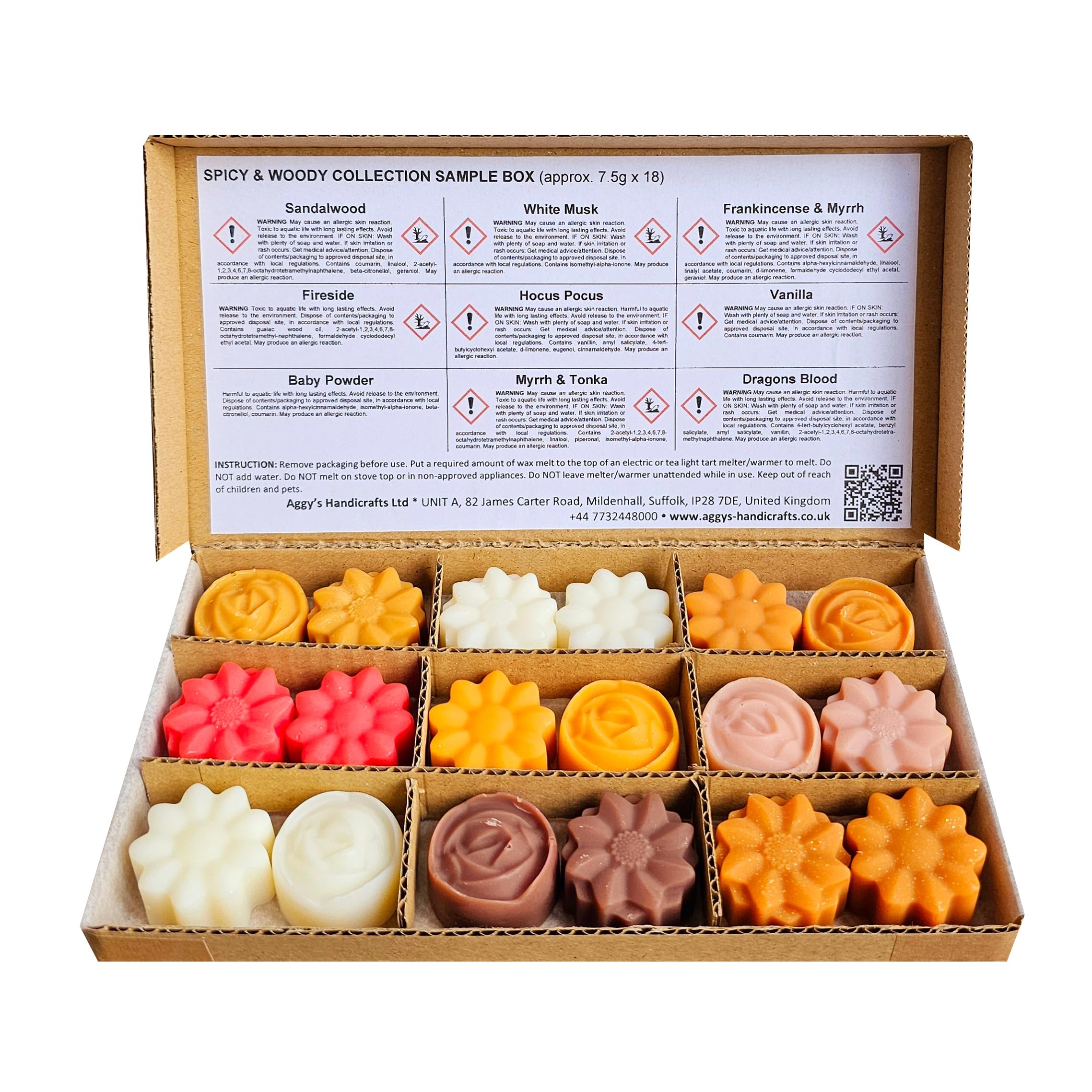 Spicy & Woody Collection Sample Soy Wax Melts Gift Box (Approx. 135g)