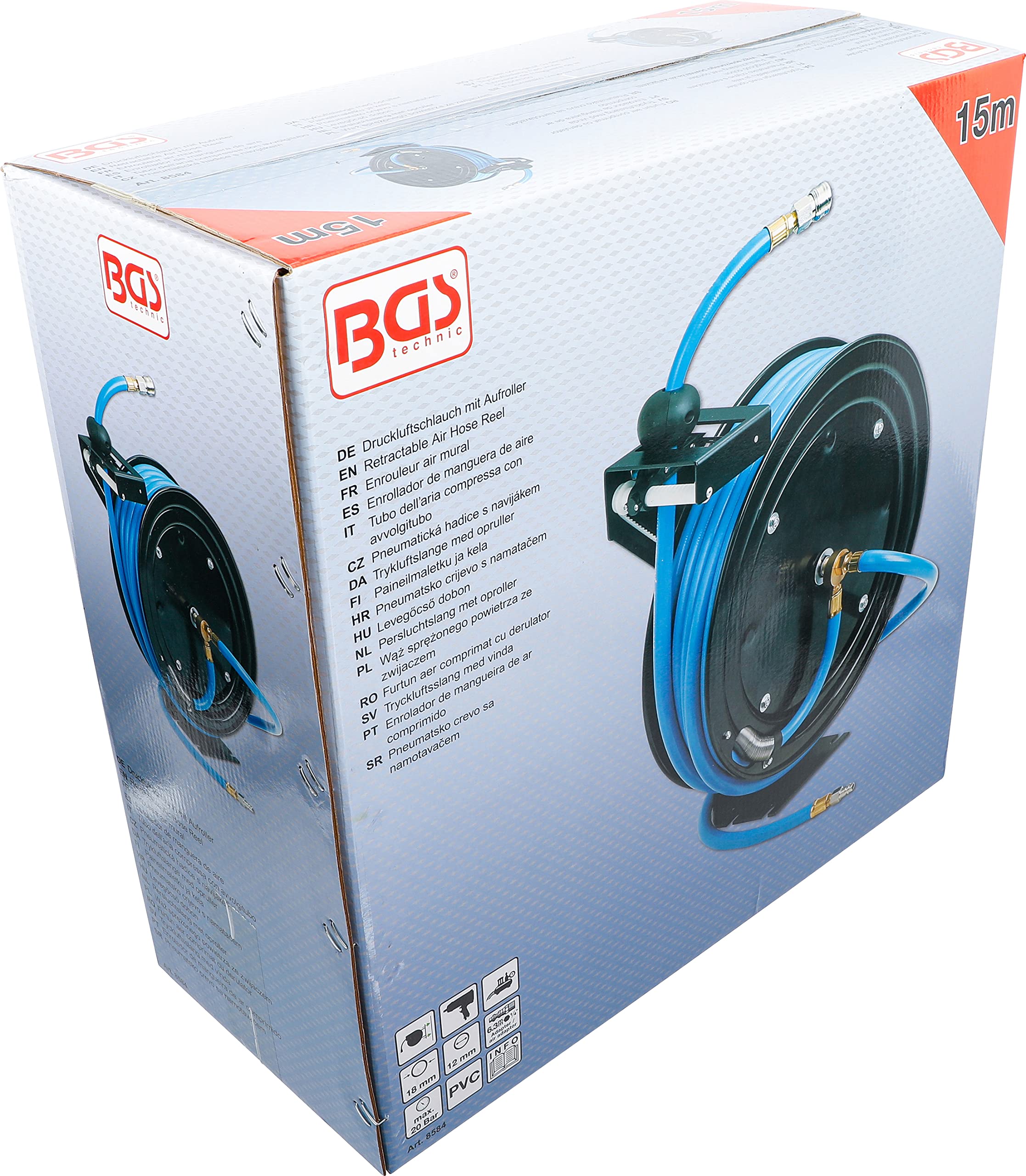 BGS 8584 | Enrollador de manguera de aire | automático | 15 m