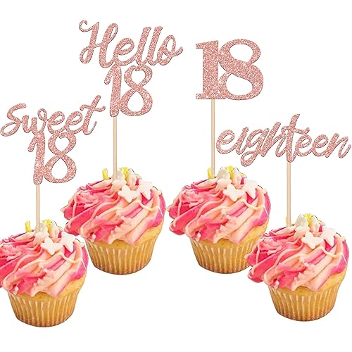 Vista 73 de 30 piezas de decoración para cupcakes de cumpleaños 15 con purpurina Hello 15 Mis membrillo quince dulces 15 dulces 15 decoración de pasteles