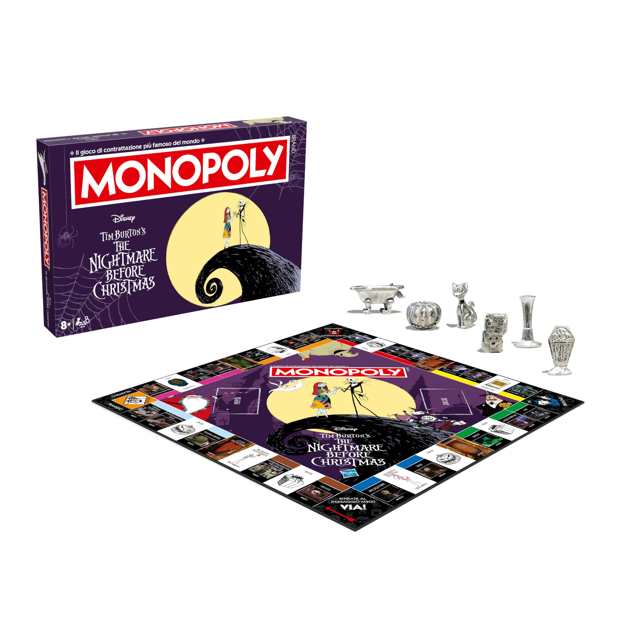 Winning Moves - Monopoly: The Nightmare Before Christmas - Gioco da Tavolo, 2-6 Giocatori, 8+ Anni, Edizione in Italiano