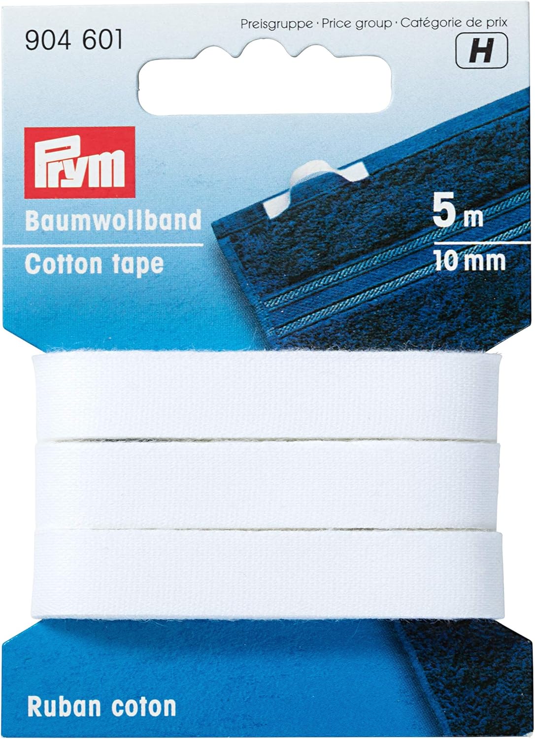 Prym PRYM_904601-1 Cotton Tape 10 mm White