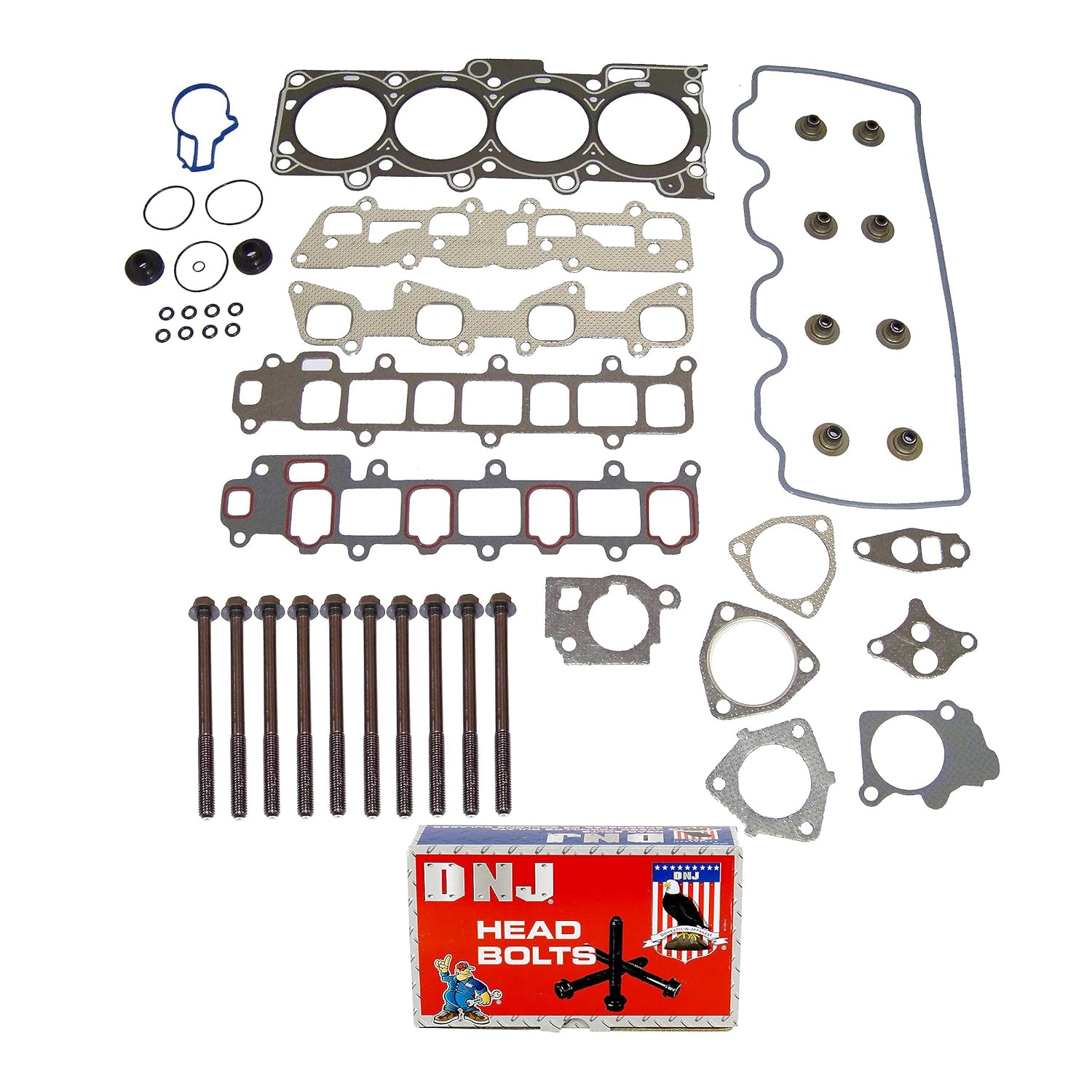 DNJ HGB310 Cylinder Head Gasket Set with Head Bolt Kit for 1991-2002 Saturn SL 1.9L 116cid L4 SOHC