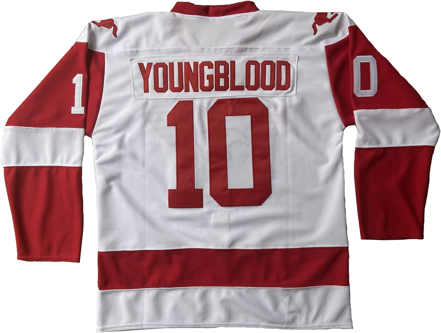 Mens #10 Youngblood Hamilton Mustangs 1986 Movie Ice Hockey Jersey
