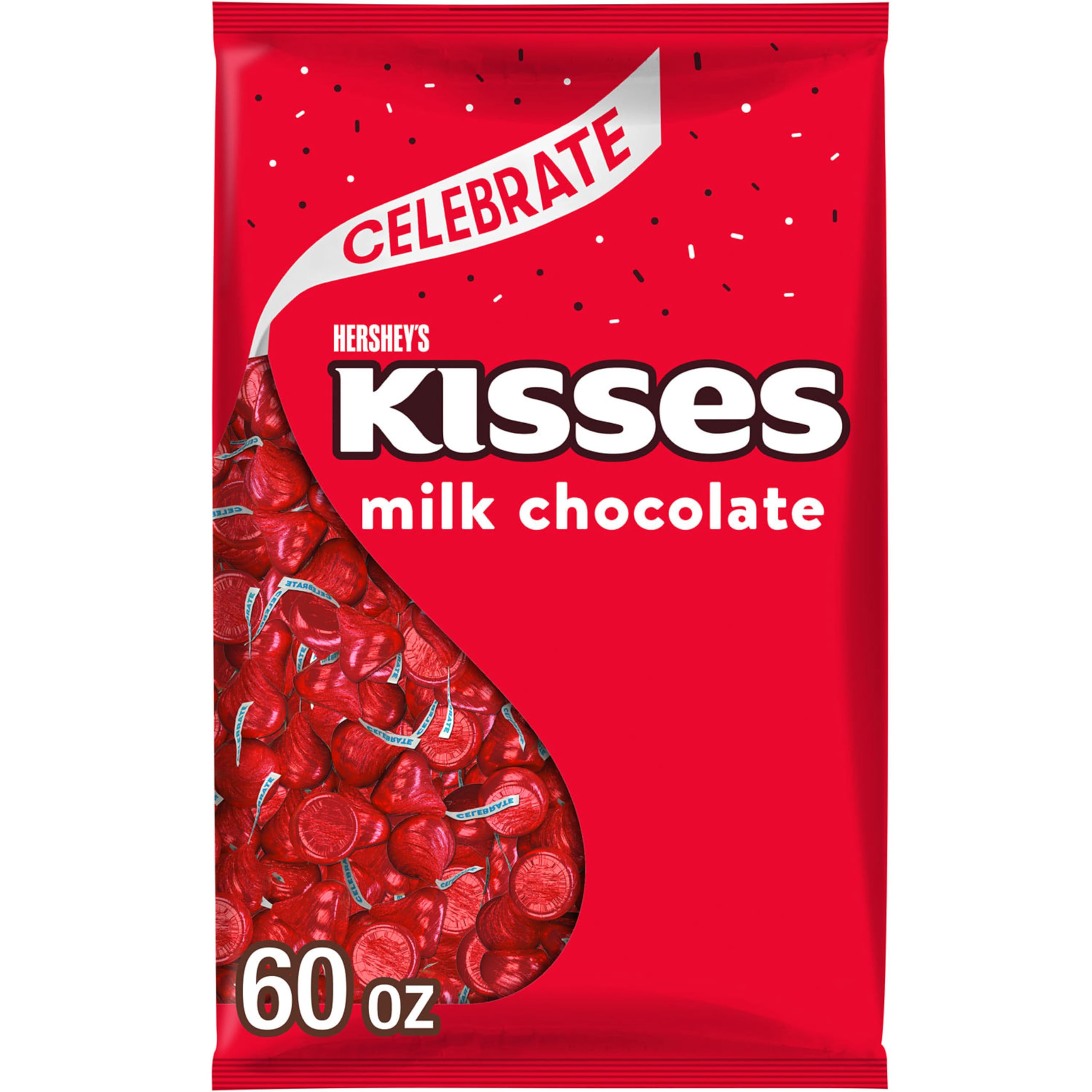 Sponsored Ad - HERSHEY'S KISSES Milk Chocolate Candy Bulk Bag, Great Holiday Candy and Stocking Stuffers, 60 oz