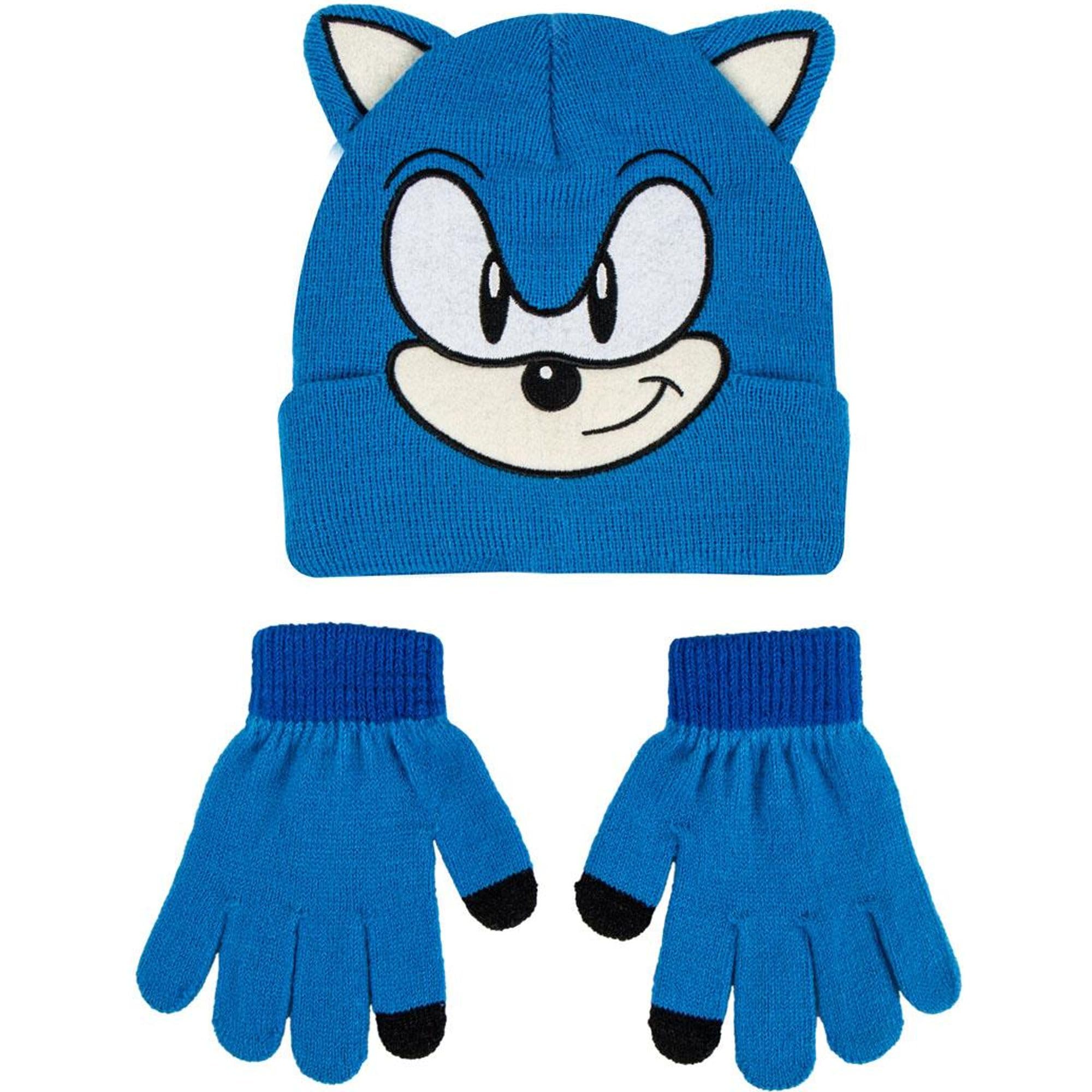 Kids Film & Cartoon Turquoise Kids Film And Cartoon 2 Piece Hat Gloves Winter Sonic Set 2200010573