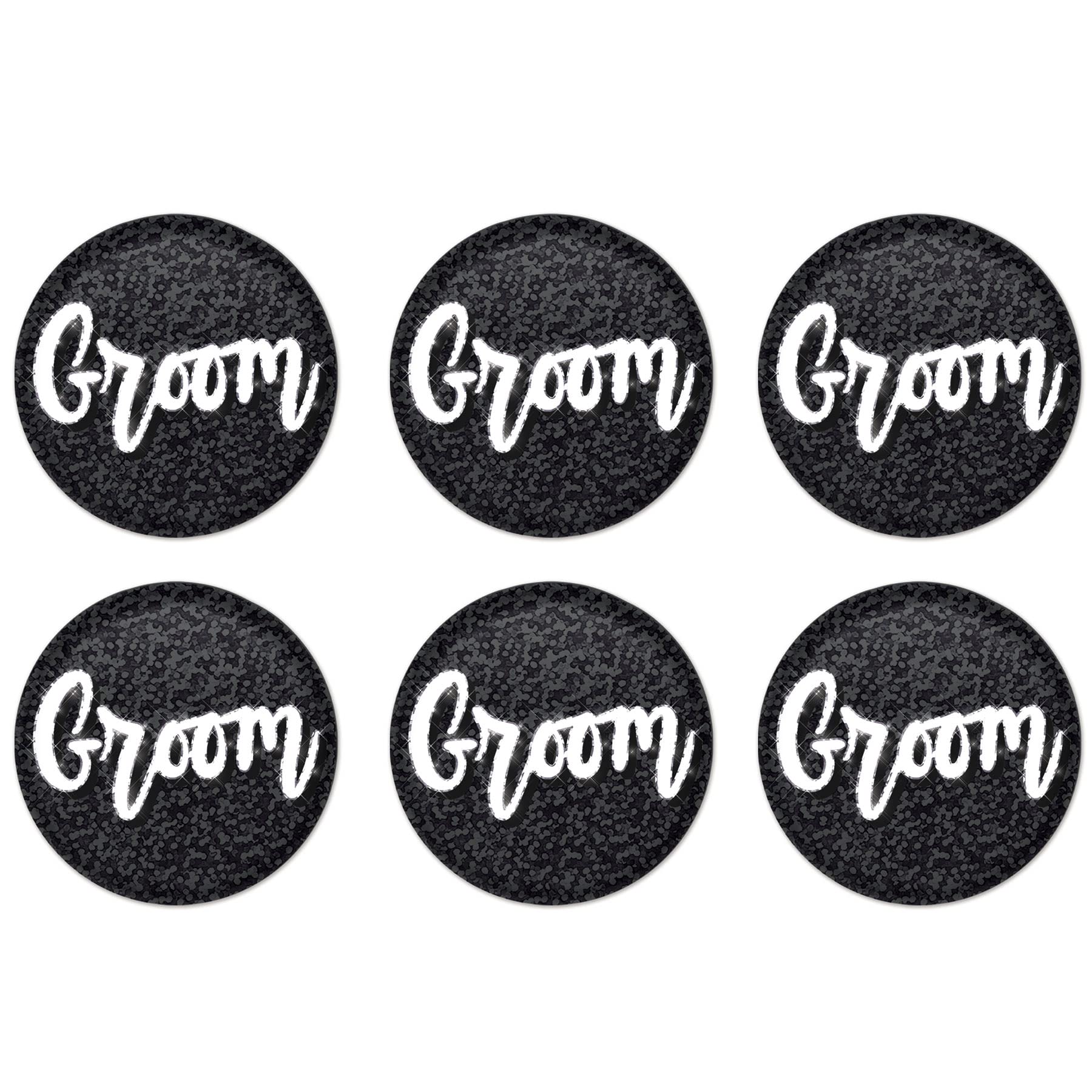 Boutons prismatiques pour enterrement de vie de jeune fille décorations de fête de mariage Beistle