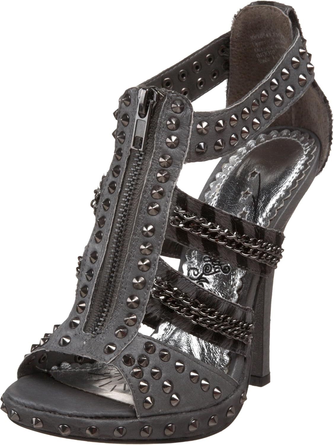 Naughty Monkey Women's Scene Stealer Platform Sandal,Grey,7 M US