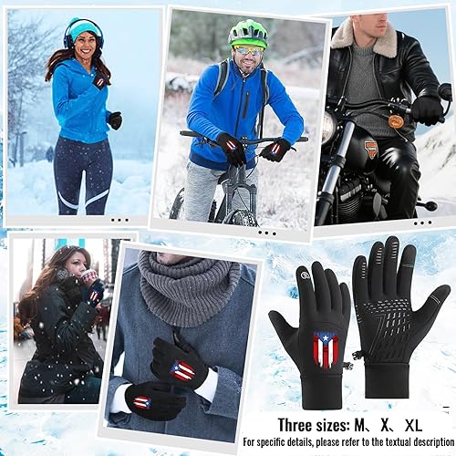 Miniatura 6 de Guantes de invierno, guantes para hombres y mujeres, para pantalla táctil mejorada, para mensajes de texto, cálidos, para correr, forro de punto,