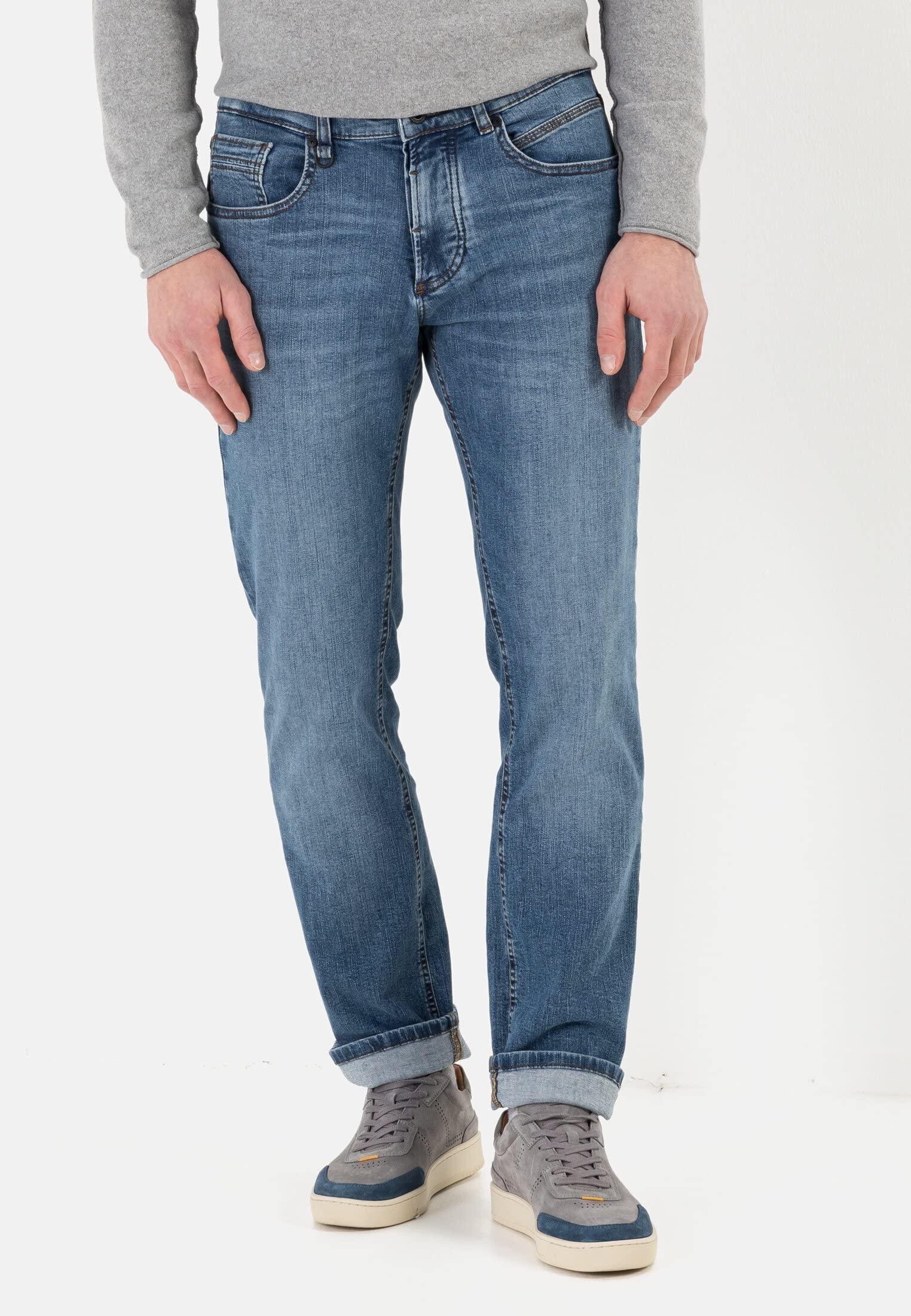 camel active Jeansy o luźnym kroju Woodstock Stretch - spodnie jeansowe Mężczyźni