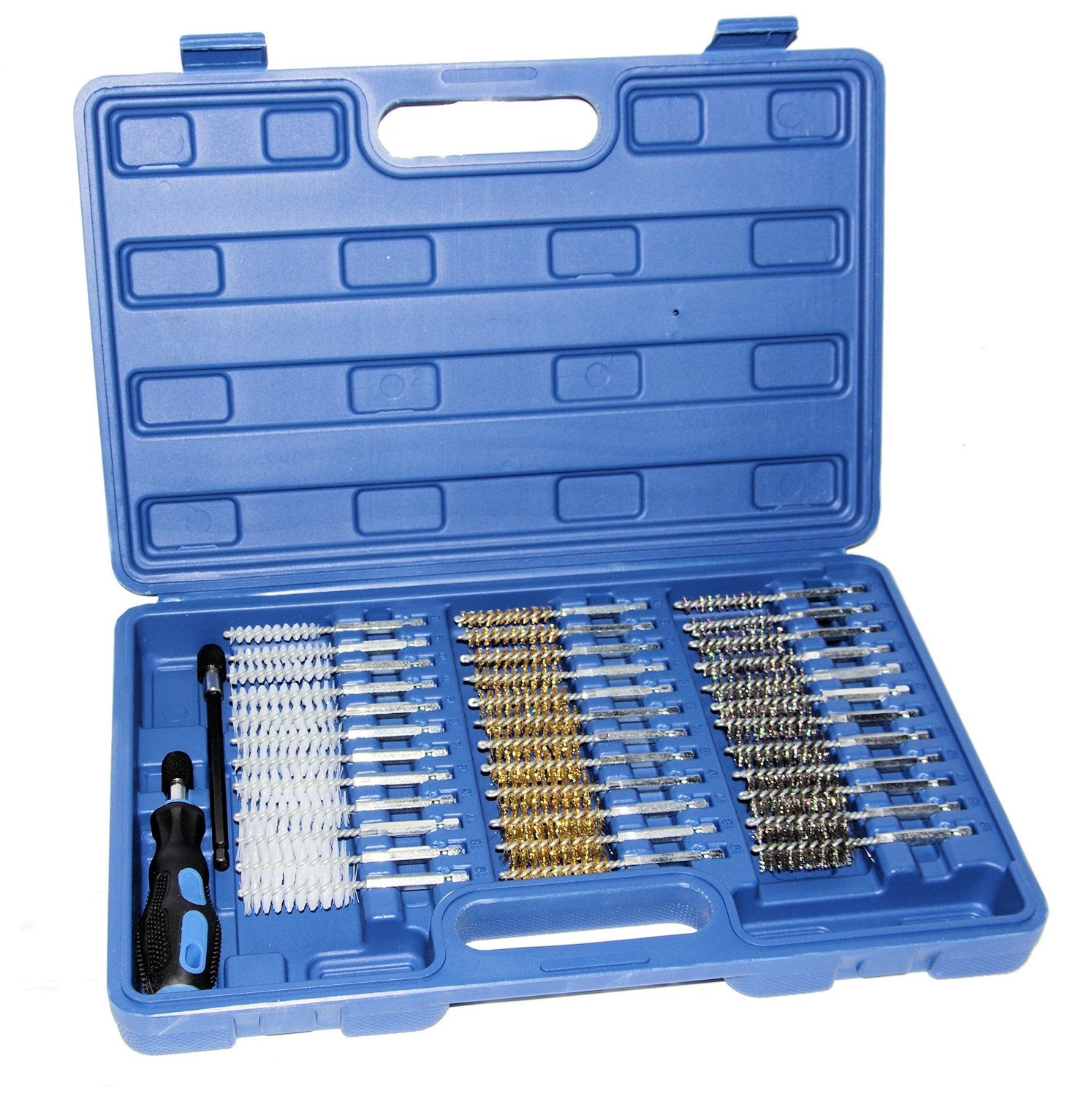 Brosses Brosses Brosses de nettoyage rond Trou fil Brosses Set Lot de 38 brosses brosses brosses en nylon Assortiment laiton acier inoxydable de