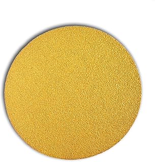 STARCKE Premium 8 Inch No Hole Hook and Loop Grip Sanding Discs - Gold Aluminum Oxide - for Wood, Auto Body, Paint, Primer, Metal, and Plastics (25 Pack, 80 Grit)