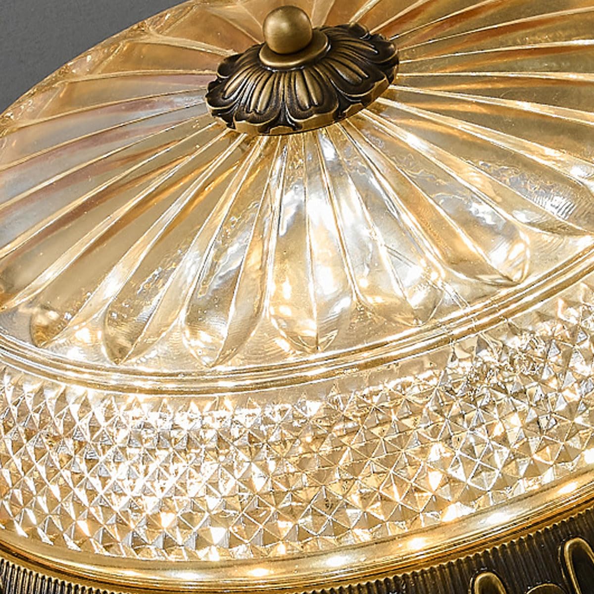 Amerykańska lampa sufitowa w stylu vintage, miedź i szkło, płaskie oświetlenie, nowoczesne luksusowe okrągłe lampy sufitowe, odpowiednie do gabinetu i klatki schodowej