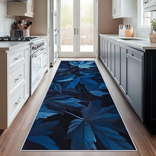 Miniatura 14 de Alfombra de pasillo retro de los años 60 y 70, de 3 x 6 pies, patrón colorido floral, antideslizante, lavable, alfombra retro de los años 60 y 70