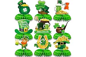9 Pcs St. Patrick's Day Honeycomb Decorations