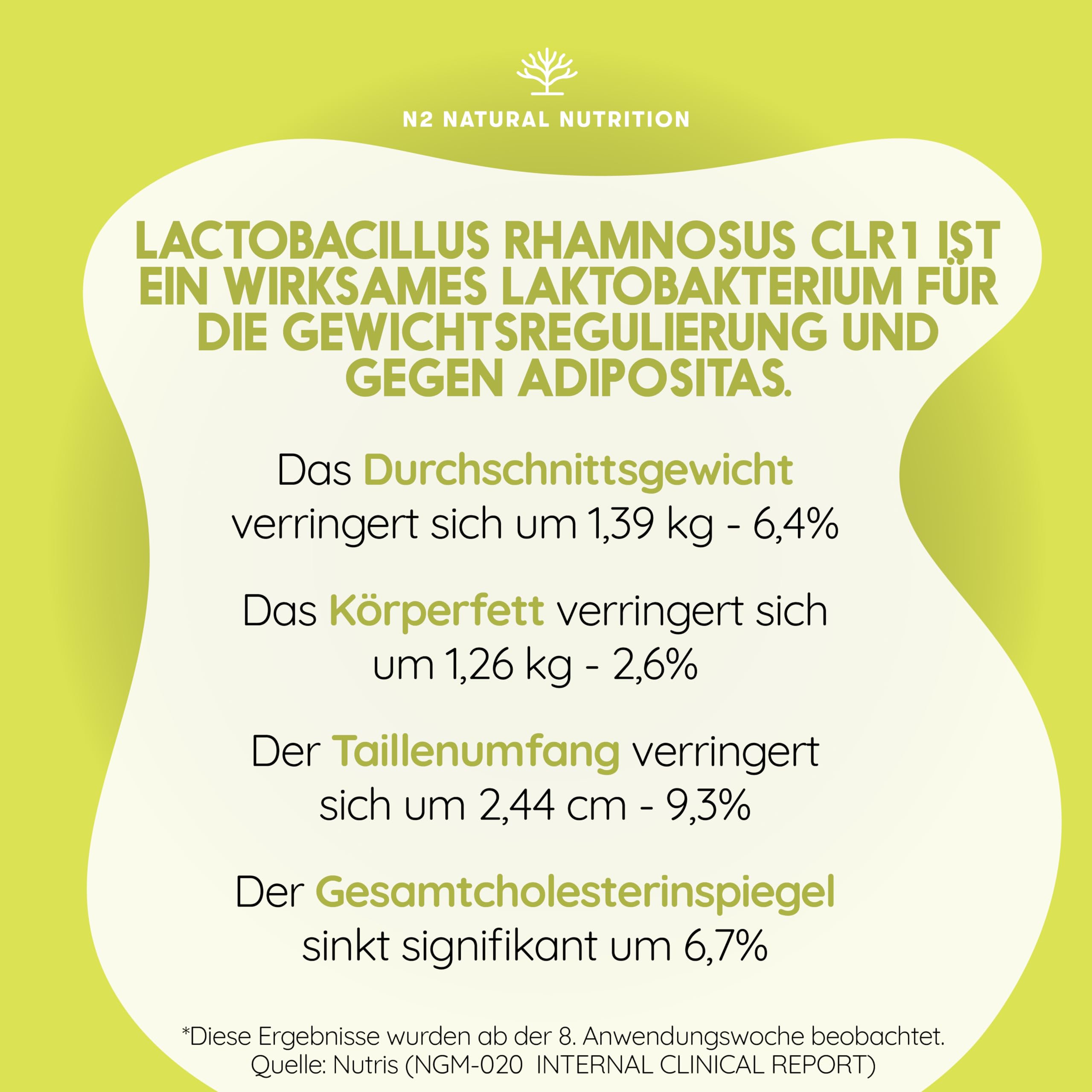 Kulturen Komplex Darmsanierung, 30 Mrd KBE, 6 Bakterienstämme, Darmbakterien, L. Gasseri, Garcinia, Ingwer, Mate, Chromium & Cayenne. Darmkur 30 vegane Kapseln. N2 Natural Nutrition