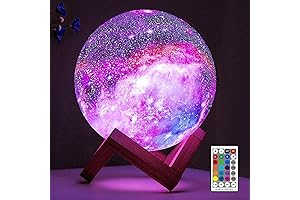 BRIGHTWORLD Moon Lamp with Stand - Perfect Night Light for Kids, Adults, and Families