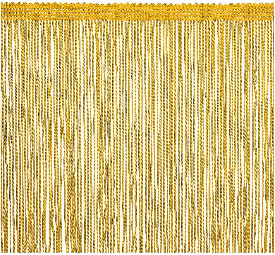 2 Yards Fringe TrimTassel 8 inch Wide for Clothes Accessories and Latin Wedding Dress and DIY Lamp Shade Decoration (Black)