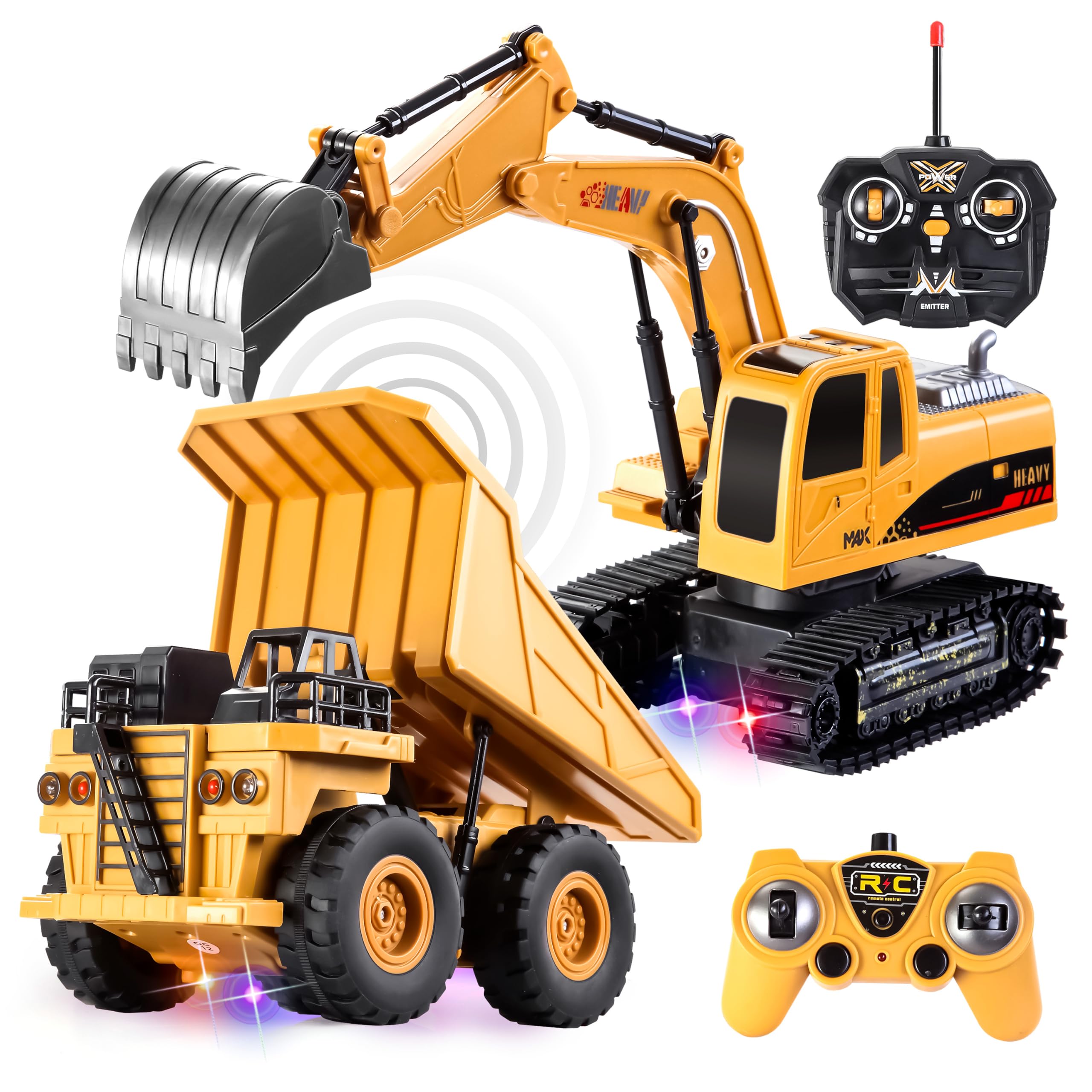 JOYIN RC Excavator and Dump Truck