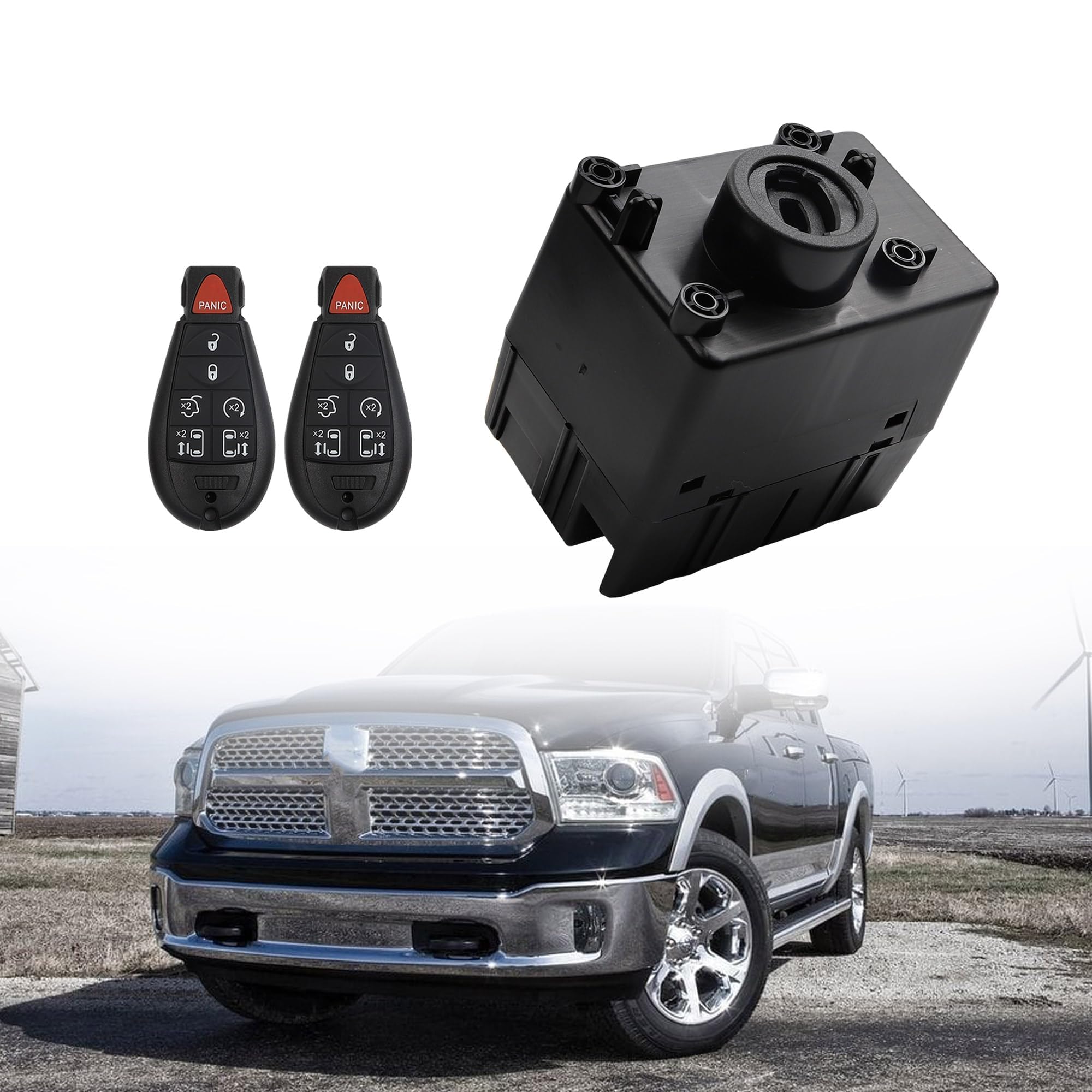 Photo 1 of Dasbecan Wireless Ignition Module Switch Compatible with 2008-2010 Dodge Ram 1500 2500 350 Charger Challenger Magnum Jeep Commander Grand Cherokee Chrysler300 Replace# 68210150AB 68044060AA