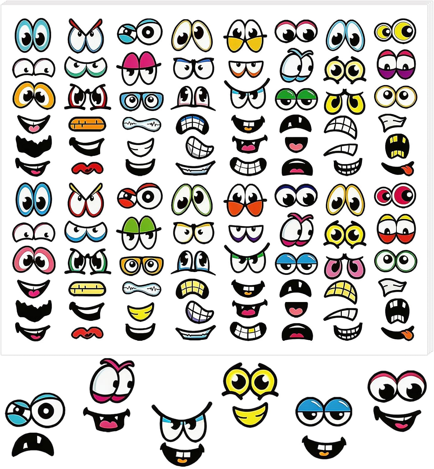 Halloween Party Favors - 960 PCS Halloween Stickers, Halloween Pumpkin Decor Gifts - Googly Eyes Self Adhesive Decorations, Stocking Stuffers Goodie Bags for Kids Boys Girls Classroom Must Haves