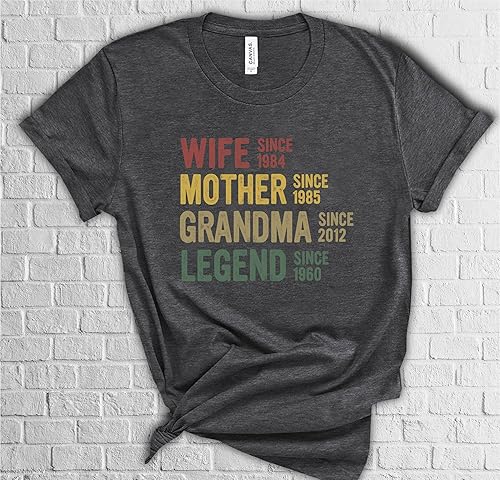 Miniatura 5 de Personalized Wife Mother Grandma Legend Shirt, Creative Mothers Day Gift T-Shirt, Customized Parent Wife Since T-shirt, Gift for Mom, Cute Graphic