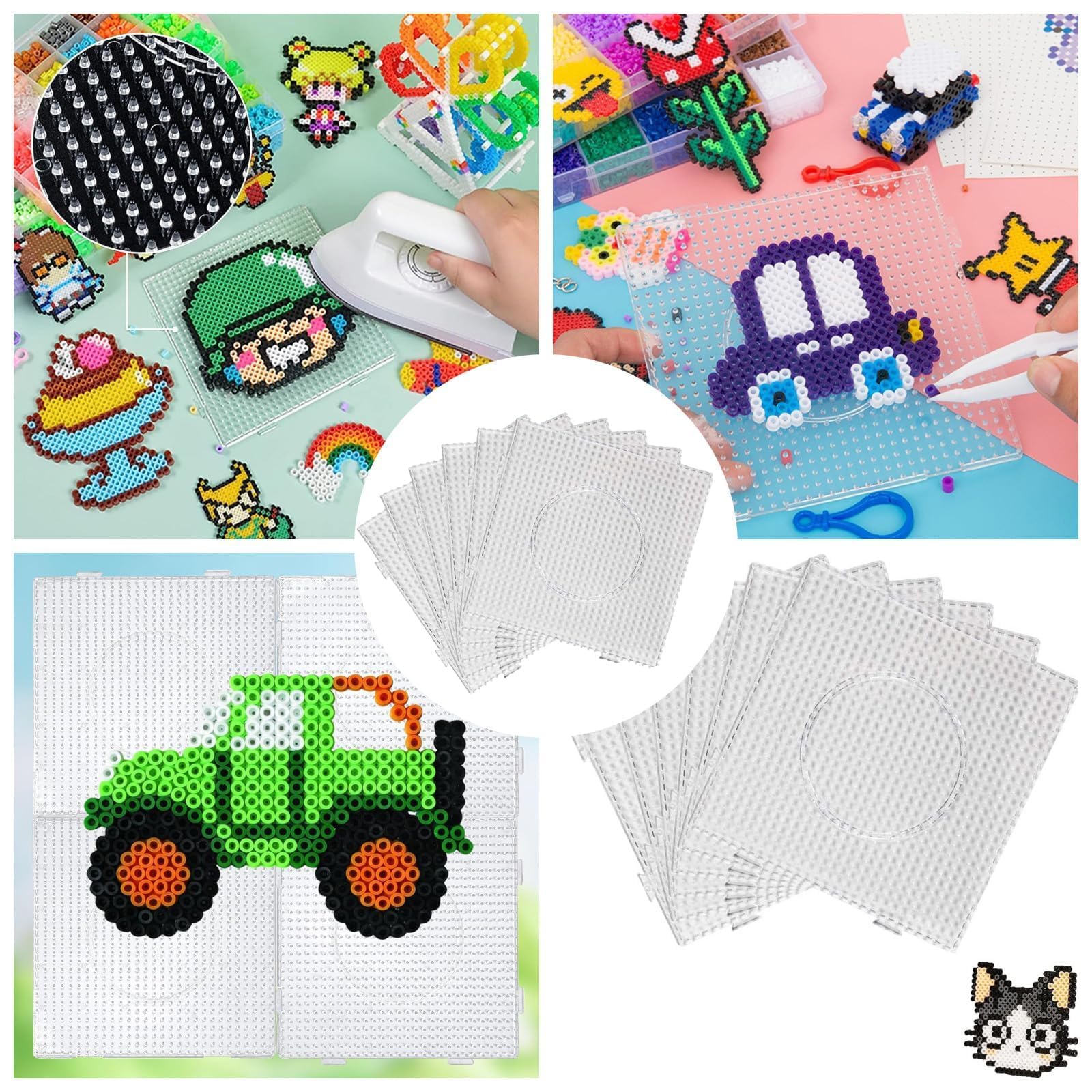 Small Pegboard Perler Bead Designs Assorted Beads Perler Fun Shaped