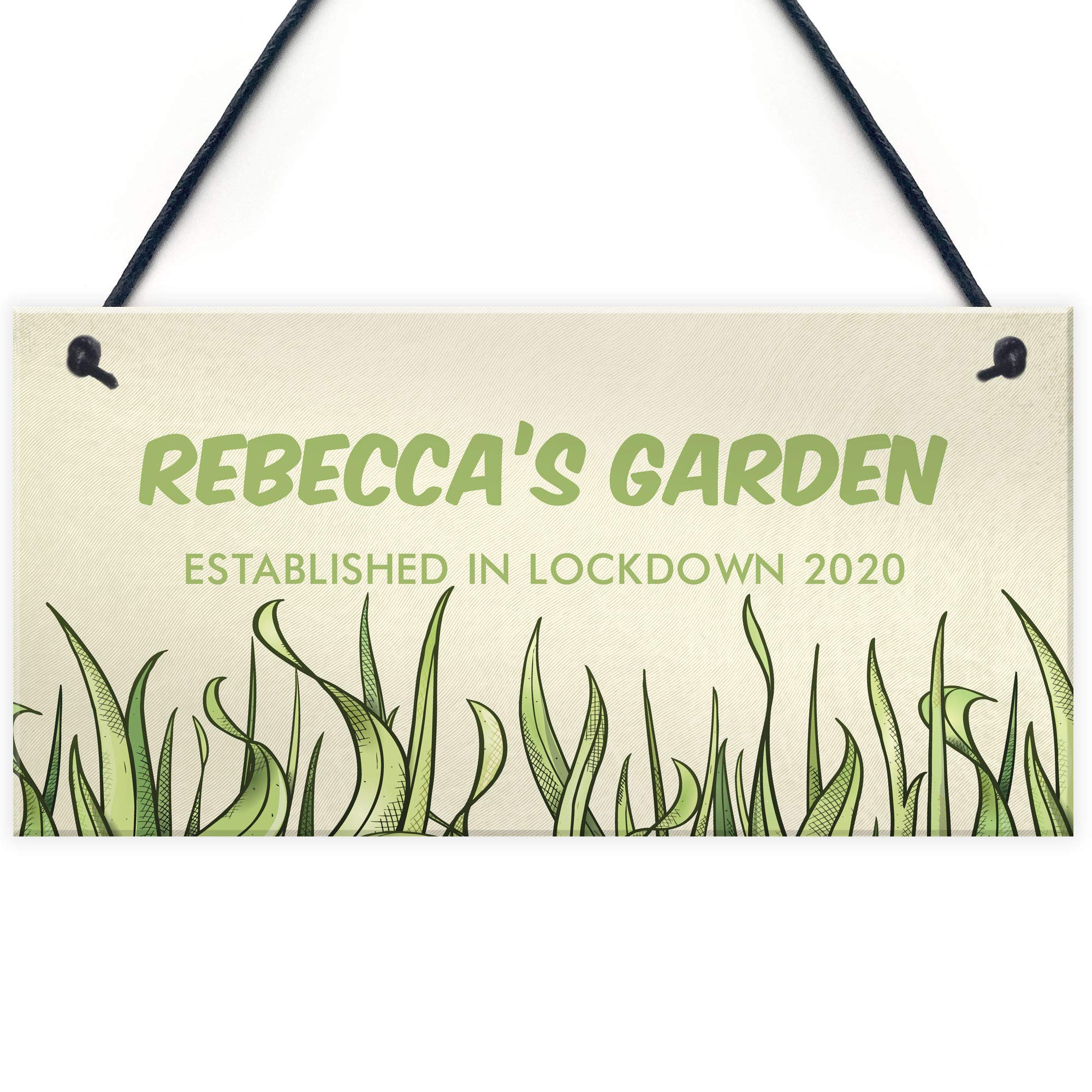 Red Ocean Personalised Novelty Garden Plaques Funny Quarantine Lockdown Gift Garden Shed Home Decor Gifts