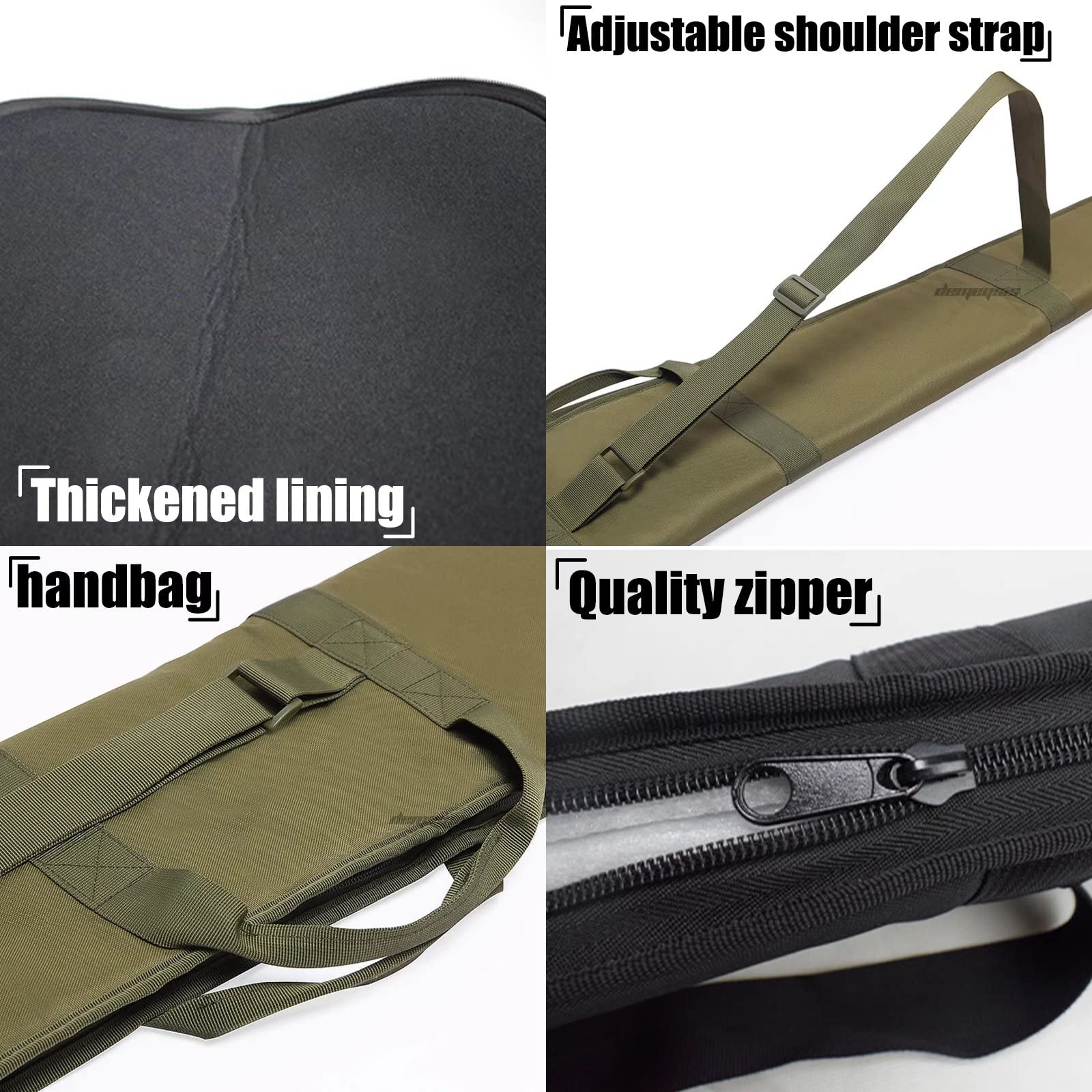 Bolsa para Armas, Estuche para Rifles, Armas largas, Estuche para Armas largas, Estuche Acolchado para Pesca, con Correa para el Hombro para Rifles y escopetas de hasta 132 cm Disp