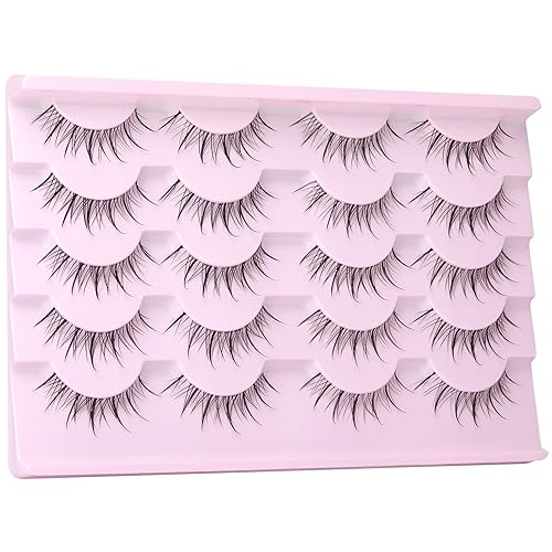 Miniatura 6 de Pestañas de manga de aspecto natural, pestañas postizas de anime, finas, esponjosas y puntiagudas, pestañas postizas para cosplay, coreano, japonés,