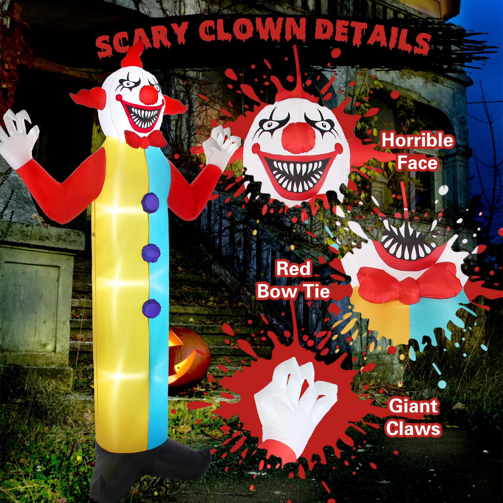 P'TIT CLOWN - 91507 - Entrée De Cimetière Géante Gonflable - Lumineux