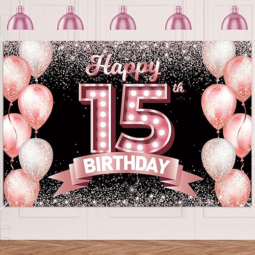 Vista 35 de Feliz cumpleaños número 31, fondo de pancarta dorado rosa, celebrando los 31 años, decoraciones temáticas de globos de confeti para mujeres de 31